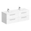 Hudson Reed 1440mm Gloss White Quartet Double Basin Vanity Unit 2 Hudson Reed 1440mm Gloss White Quartet Double Basin Vanity Unit -Wall Hung Vanity Units Shop QUA001 np