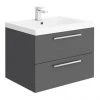 Hudson Reed 720mm Gloss Grey Modular Basin Vanity Unit -Wall Hung Vanity Units Shop QUA006 nprod