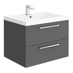 Hudson Reed 720mm Gloss Grey Modular Basin Vanity Unit