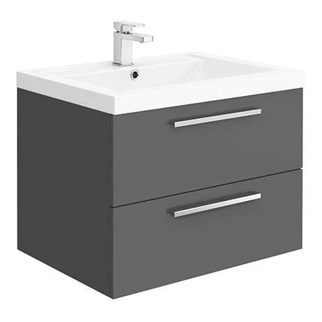 Hudson Reed 720mm Gloss Grey Modular Basin Vanity Unit 3 Hudson Reed 720mm Gloss Grey Modular Basin Vanity Unit