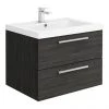 Hudson Reed 720mm Black Woodgrain Modular Basin Vanity Unit 1 Hudson Reed 720mm Black Woodgrain Modular Basin Vanity Unit -Wall Hung Vanity Units Shop QUA007 np