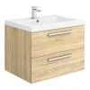 Hudson Reed 720mm Natural Oak Modular Basin Vanity Unit