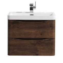 Monza Chestnut 600mm Wide Wall Mounted Vanity Unit -Wall Hung Vanity Units Shop RC600WM d1 460