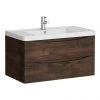 Monza Chestnut 900mm Wide Wall Mounted Vanity Unit 2 Monza Chestnut 900mm Wide Wall Mounted Vanity Unit -Wall Hung Vanity Units Shop RC900WM P2