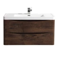 Monza Chestnut 900mm Wide Wall Mounted Vanity Unit -Wall Hung Vanity Units Shop RC900WM d1 460