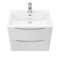 Monza White Ash 600mm Wide Wall Mounted Vanity Unit 13 Monza White Ash 600mm Wide Wall Mounted Vanity Unit -Wall Hung Vanity Units Shop RWA600WM n d5 460