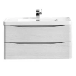 Monza White Ash 900mm Wide Wall Mounted Vanity Unit 13 Monza White Ash 900mm Wide Wall Mounted Vanity Unit -Wall Hung Vanity Units Shop RWA900WM d1 460
