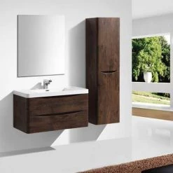 Monza Chestnut 900mm Wide Wall Mounted Vanity Unit -Wall Hung Vanity Units Shop Ronda Chestnut 900mm Wall Mounted Vanity Unit d2 460