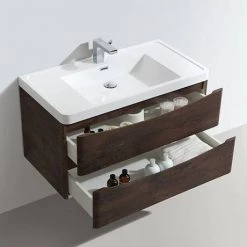 Monza Chestnut 900mm Wide Wall Mounted Vanity Unit -Wall Hung Vanity Units Shop Ronda Chestnut 900mm Wide Wall Mounted Vanity Unit d3 460