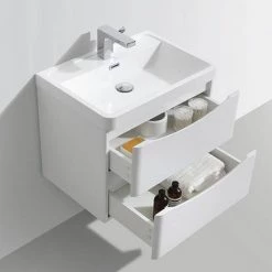 Monza White Ash 600mm Wide Wall Mounted Vanity Unit 9 Monza White Ash 600mm Wide Wall Mounted Vanity Unit -Wall Hung Vanity Units Shop Ronda White Ash 600mm Wide Wall Mounted Vanity Unit d3 460