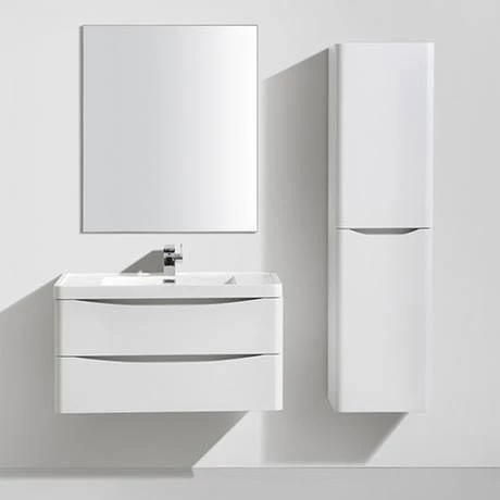 Monza White Ash 900mm Wide Wall Mounted Vanity Unit 5 Monza White Ash 900mm Wide Wall Mounted Vanity Unit - Image 3