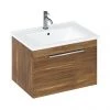 Britton Shoreditch 650mm Wall-Hung Single Drawer Vanity Unit with Chrome Handle - Caramel 1 Britton Shoreditch 650mm Wall-Hung Single Drawer Vanity Unit with Chrome Handle - Caramel -Wall Hung Vanity Units Shop S65SDCSQ P