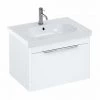 Britton Shoreditch Wall Hung Vanity Unit - Matt White - 650mm with Chrome Handle inc. Round Basin 2 Britton Shoreditch Wall Hung Vanity Unit - Matt White - 650mm with Chrome Handle inc. Round Basin -Wall Hung Vanity Units Shop S65SDWRN P