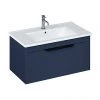 Britton Shoreditch 850mm Wall-Hung Single Drawer Vanity Unit with Black Handle - Matt Blue -Wall Hung Vanity Units Shop S85SDBSQBL np