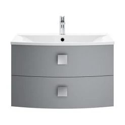 Hudson Reed Sarenna 700mm Wall Hung Cabinet & Basin - Dove Grey