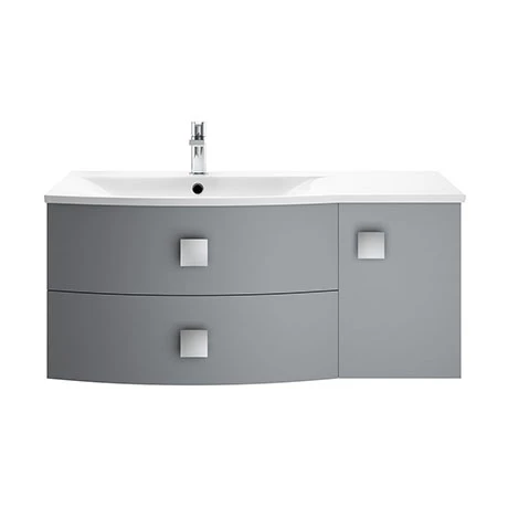 Hudson Reed Sarenna 1000mm Wall Hung Cabinet & Basin - Dove Grey 3 Hudson Reed Sarenna 1000mm Wall Hung Cabinet & Basin - Dove Grey