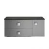 Hudson Reed Sarenna Wall Hung Countertop Vanity Unit - Dove Grey - 1000mm with Black Marble Top -Wall Hung Vanity Units Shop SAR204L P