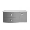 Hudson Reed Sarenna Wall Hung Countertop Vanity Unit - Dove Grey - 1000mm with Grey Marble Top -Wall Hung Vanity Units Shop SAR205L P
