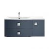 Hudson Reed Sarenna 1000mm Wall Hung Cabinet & Basin - Mineral Blue -Wall Hung Vanity Units Shop SAR302L P