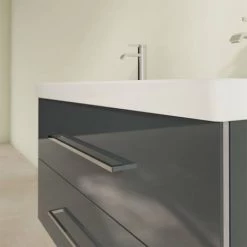 Villeroy and Boch Avento Crystal Grey 1000mm Wall Hung 2-Drawer Double Vanity Unit 10 Villeroy and Boch Avento Crystal Grey 1000mm Wall Hung 2-Drawer Double Vanity Unit -Wall Hung Vanity Units Shop SAVE01B101 D4 460