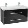 Villeroy and Boch Avento Crystal Black 1000mm Wall Hung 2-Drawer Double Vanity Unit 1 Villeroy and Boch Avento Crystal Black 1000mm Wall Hung 2-Drawer Double Vanity Unit -Wall Hung Vanity Units Shop SAVE01B301 P