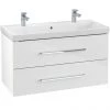 Villeroy and Boch Avento Crystal White 1000mm Wall Hung 2-Drawer Double Vanity Unit 2 Villeroy and Boch Avento Crystal White 1000mm Wall Hung 2-Drawer Double Vanity Unit -Wall Hung Vanity Units Shop SAVE01B401 P
