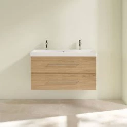 Villeroy and Boch Avento Nordic Oak 1000mm Wall Hung 2-Drawer Double Vanity Unit 10 Villeroy and Boch Avento Nordic Oak 1000mm Wall Hung 2-Drawer Double Vanity Unit -Wall Hung Vanity Units Shop SAVE01VJ01 D2 460