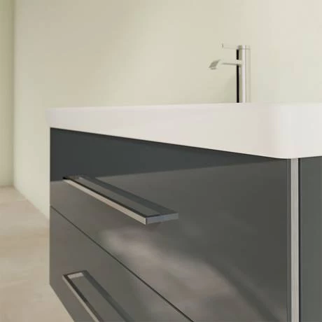 Villeroy and Boch Avento Crystal Grey 1000mm Wall Hung 2-Drawer Vanity Unit 7 Villeroy and Boch Avento Crystal Grey 1000mm Wall Hung 2-Drawer Vanity Unit - Image 5