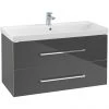 Villeroy and Boch Avento Crystal Grey 1000mm Wall Hung 2-Drawer Vanity Unit 1 Villeroy and Boch Avento Crystal Grey 1000mm Wall Hung 2-Drawer Vanity Unit -Wall Hung Vanity Units Shop SAVE03B101 P
