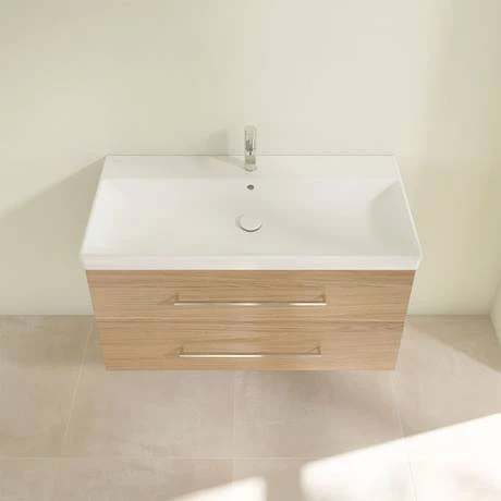 Villeroy and Boch Avento Nordic Oak 1000mm Wall Hung 2-Drawer Vanity Unit 6 Villeroy and Boch Avento Nordic Oak 1000mm Wall Hung 2-Drawer Vanity Unit - Image 4