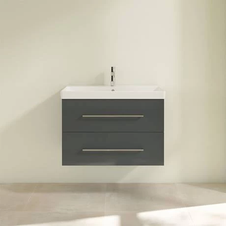 Villeroy and Boch Avento Crystal Grey 800mm Wall Hung 2-Drawer Vanity Unit 5 Villeroy and Boch Avento Crystal Grey 800mm Wall Hung 2-Drawer Vanity Unit - Image 3