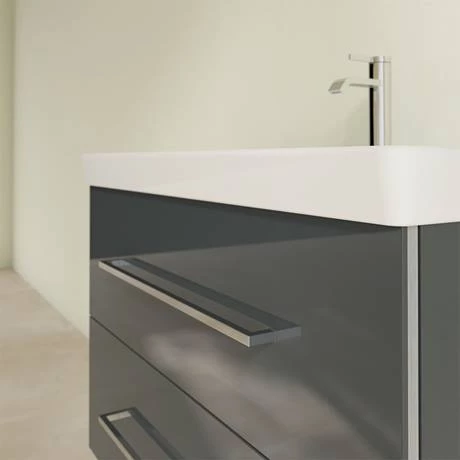 Villeroy and Boch Avento Crystal Grey 800mm Wall Hung 2-Drawer Vanity Unit 7 Villeroy and Boch Avento Crystal Grey 800mm Wall Hung 2-Drawer Vanity Unit - Image 5