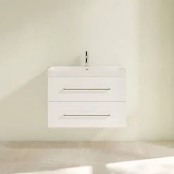 Villeroy and Boch Avento Wall Hung Vanity Unit 800mm - Crystal White - SAVE05B401 10 Villeroy and Boch Avento Wall Hung Vanity Unit 800mm - Crystal White - SAVE05B401 -Wall Hung Vanity Units Shop SAVE05B401 D2 460