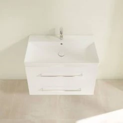 Villeroy and Boch Avento Wall Hung Vanity Unit 800mm - Crystal White - SAVE05B401 11 Villeroy and Boch Avento Wall Hung Vanity Unit 800mm - Crystal White - SAVE05B401 -Wall Hung Vanity Units Shop SAVE05B401 D3 460