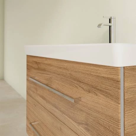 Villeroy and Boch Avento Oak Kansas 800mm Wall Hung 2-Drawer Vanity Unit 7 Villeroy and Boch Avento Oak Kansas 800mm Wall Hung 2-Drawer Vanity Unit - Image 5