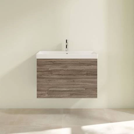 Villeroy and Boch Avento Stone Oak 800mm Wall Hung 2-Drawer Vanity Unit 5 Villeroy and Boch Avento Stone Oak 800mm Wall Hung 2-Drawer Vanity Unit - Image 3
