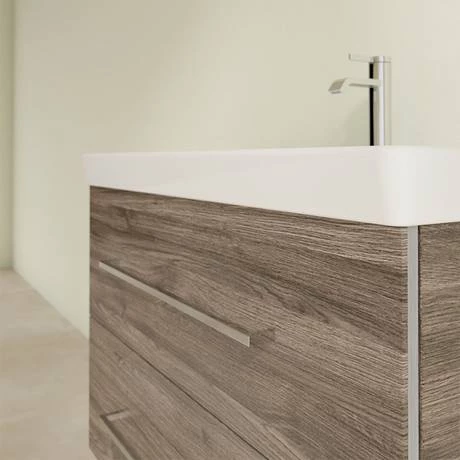 Villeroy and Boch Avento Stone Oak 800mm Wall Hung 2-Drawer Vanity Unit 7 Villeroy and Boch Avento Stone Oak 800mm Wall Hung 2-Drawer Vanity Unit - Image 5