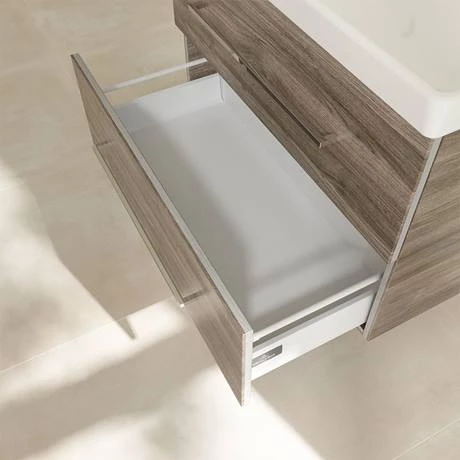 Villeroy and Boch Avento Stone Oak 800mm Wall Hung 2-Drawer Vanity Unit 8 Villeroy and Boch Avento Stone Oak 800mm Wall Hung 2-Drawer Vanity Unit - Image 6