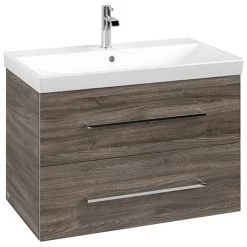 Villeroy and Boch Avento Stone Oak 800mm Wall Hung 2-Drawer Vanity Unit