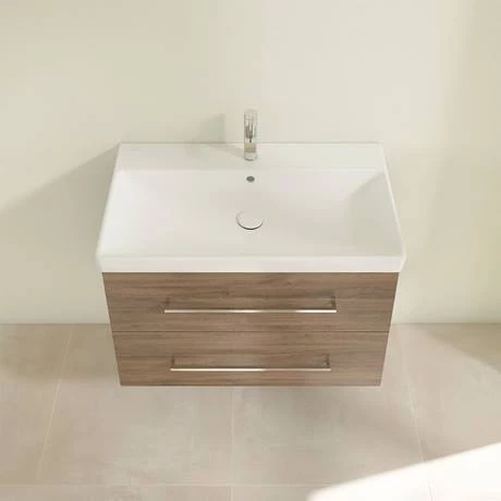 Villeroy and Boch Avento Arizona Oak 800mm Wall Hung 2-Drawer Vanity Unit 6 Villeroy and Boch Avento Arizona Oak 800mm Wall Hung 2-Drawer Vanity Unit - Image 4