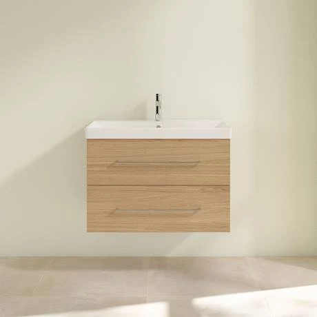 Villeroy and Boch Avento Nordic Oak 800mm Wall Hung 2-Drawer Vanity Unit 5 Villeroy and Boch Avento Nordic Oak 800mm Wall Hung 2-Drawer Vanity Unit - Image 3