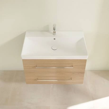 Villeroy and Boch Avento Nordic Oak 800mm Wall Hung 2-Drawer Vanity Unit 6 Villeroy and Boch Avento Nordic Oak 800mm Wall Hung 2-Drawer Vanity Unit - Image 4