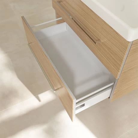 Villeroy and Boch Avento Nordic Oak 800mm Wall Hung 2-Drawer Vanity Unit 8 Villeroy and Boch Avento Nordic Oak 800mm Wall Hung 2-Drawer Vanity Unit - Image 6