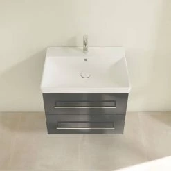 Villeroy and Boch Avento Crystal Grey 650mm Wall Hung 2-Drawer Vanity Unit 11 Villeroy and Boch Avento Crystal Grey 650mm Wall Hung 2-Drawer Vanity Unit -Wall Hung Vanity Units Shop SAVE07B101 D4 460
