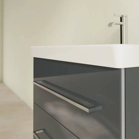 Villeroy and Boch Avento Crystal Grey 650mm Wall Hung 2-Drawer Vanity Unit 7 Villeroy and Boch Avento Crystal Grey 650mm Wall Hung 2-Drawer Vanity Unit - Image 5