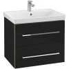 Villeroy and Boch Avento Crystal Black 650mm Wall Hung 2-Drawer Vanity Unit 1 Villeroy and Boch Avento Crystal Black 650mm Wall Hung 2-Drawer Vanity Unit -Wall Hung Vanity Units Shop SAVE07B301 P