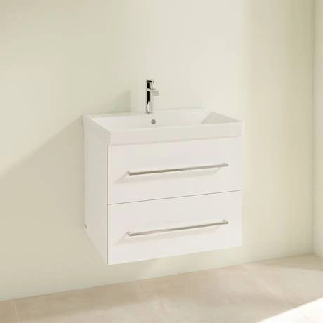 Villeroy and Boch Avento Wall Hung Vanity Unit 630mm - Crystal White - SAVE07B401 4 Villeroy and Boch Avento Wall Hung Vanity Unit 630mm - Crystal White - SAVE07B401 - Image 2
