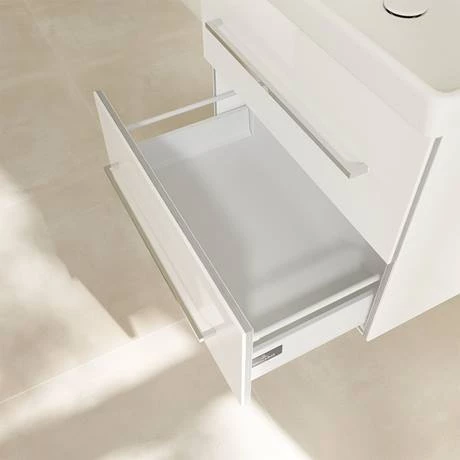 Villeroy and Boch Avento Wall Hung Vanity Unit 630mm - Crystal White - SAVE07B401 8 Villeroy and Boch Avento Wall Hung Vanity Unit 630mm - Crystal White - SAVE07B401 - Image 6
