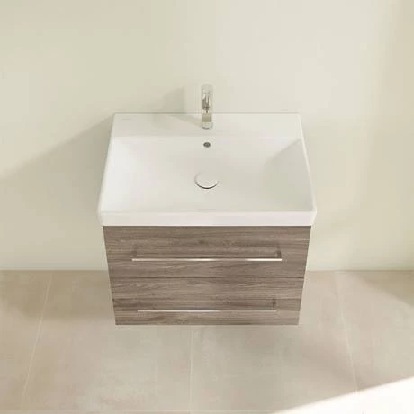 Villeroy and Boch Avento Stone Oak 650mm Wall Hung 2-Drawer Vanity Unit 6 Villeroy and Boch Avento Stone Oak 650mm Wall Hung 2-Drawer Vanity Unit - Image 4