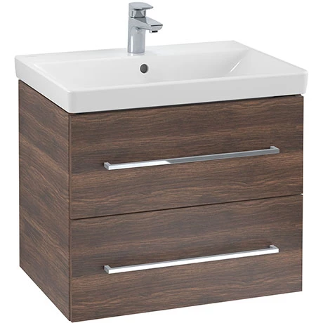 Villeroy and Boch Avento Arizona Oak 650mm Wall Hung 2-Drawer Vanity Unit 3 Villeroy and Boch Avento Arizona Oak 650mm Wall Hung 2-Drawer Vanity Unit